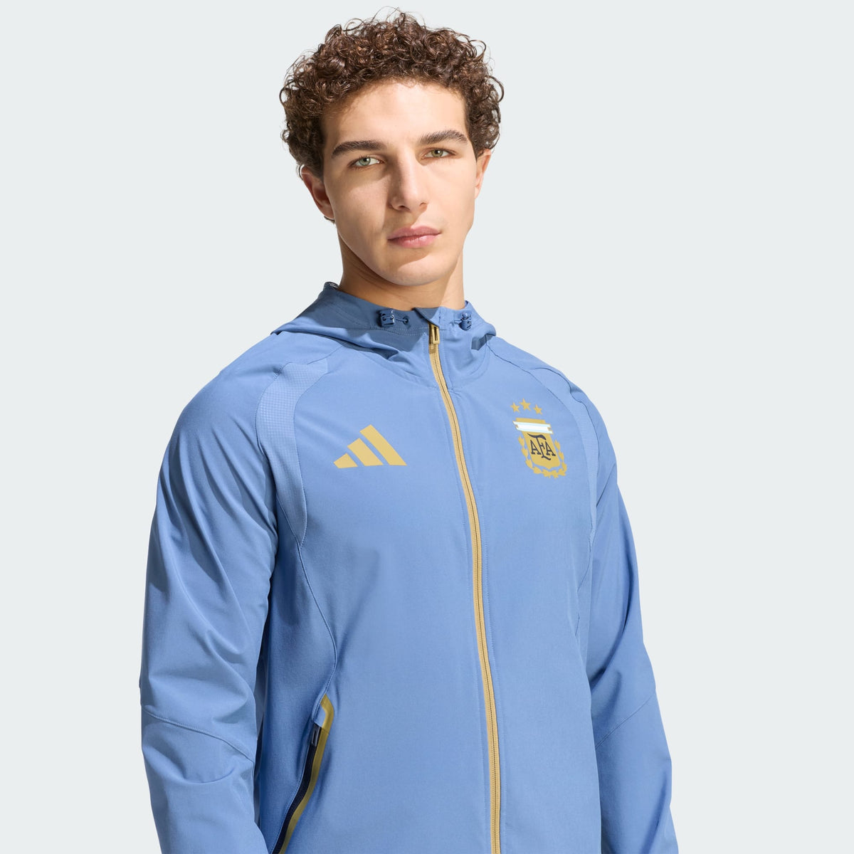 ADIDAS 2026 Argentina Men Tiro Travel FZ Windbreaker - JZ6313 product image 5, provided for visual reference and product