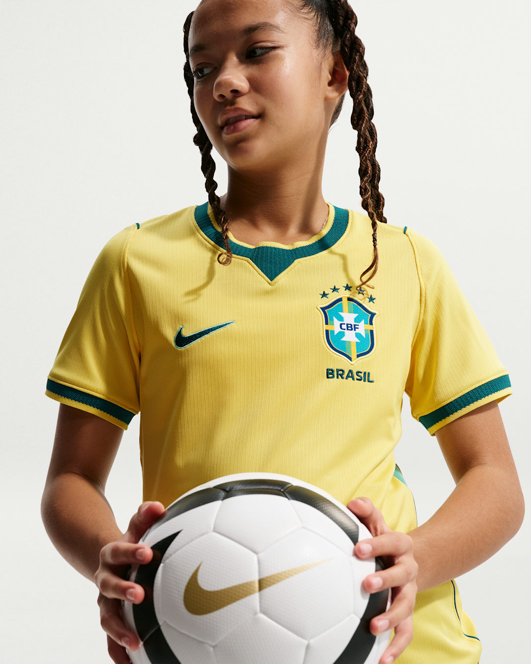 Nike Brasil Youth Home Jersey 26/27 - IO2231 724 product image 3, provided for visual reference and product detail review