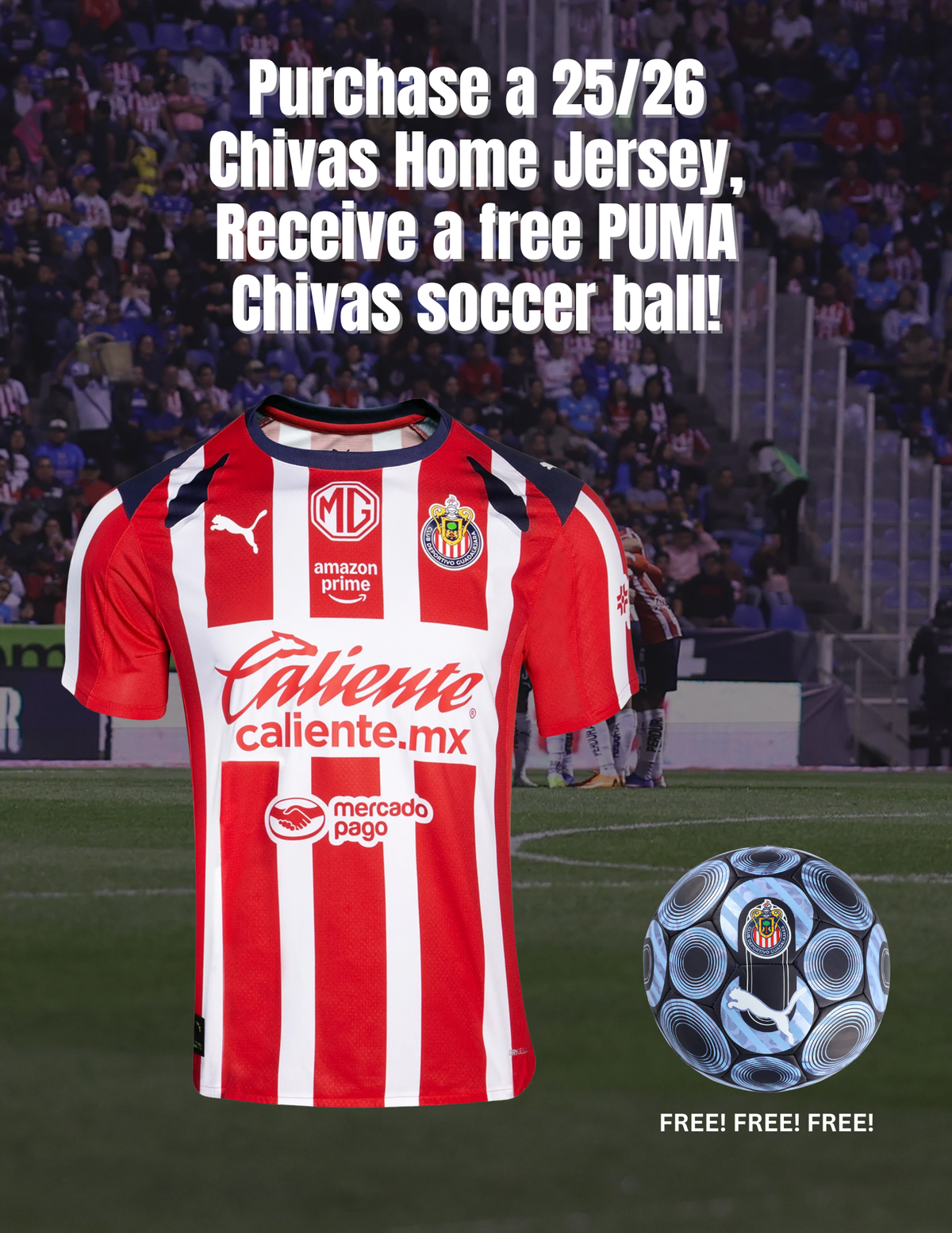 PUMA Chivas Men Home Jersey 25/26 - 713574 01 product image 1, provided for visual reference and product detail review