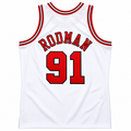 Chicago Bulls Dennis Rodman Mitchell & Ness White 1997-98 Hardwood Classics Swingman Jersey for Men product image 1,