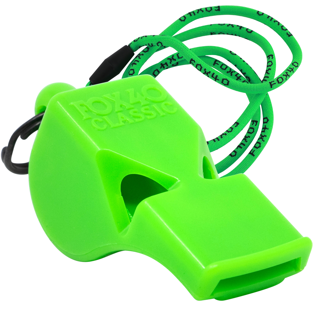 FOX 40 Classic W/Lanyard NEON GREEN 9903-1408 product image 1, provided for visual reference and product detail review