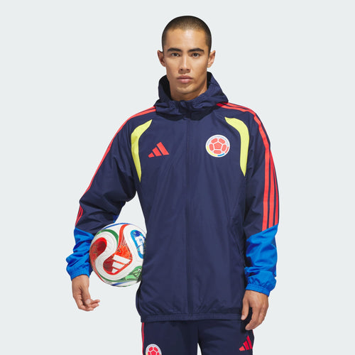 ADIDAS 2026 Colombia Men Tiro All Weather Jacket - JZ6218 product image 2, provided for visual reference and product detail
