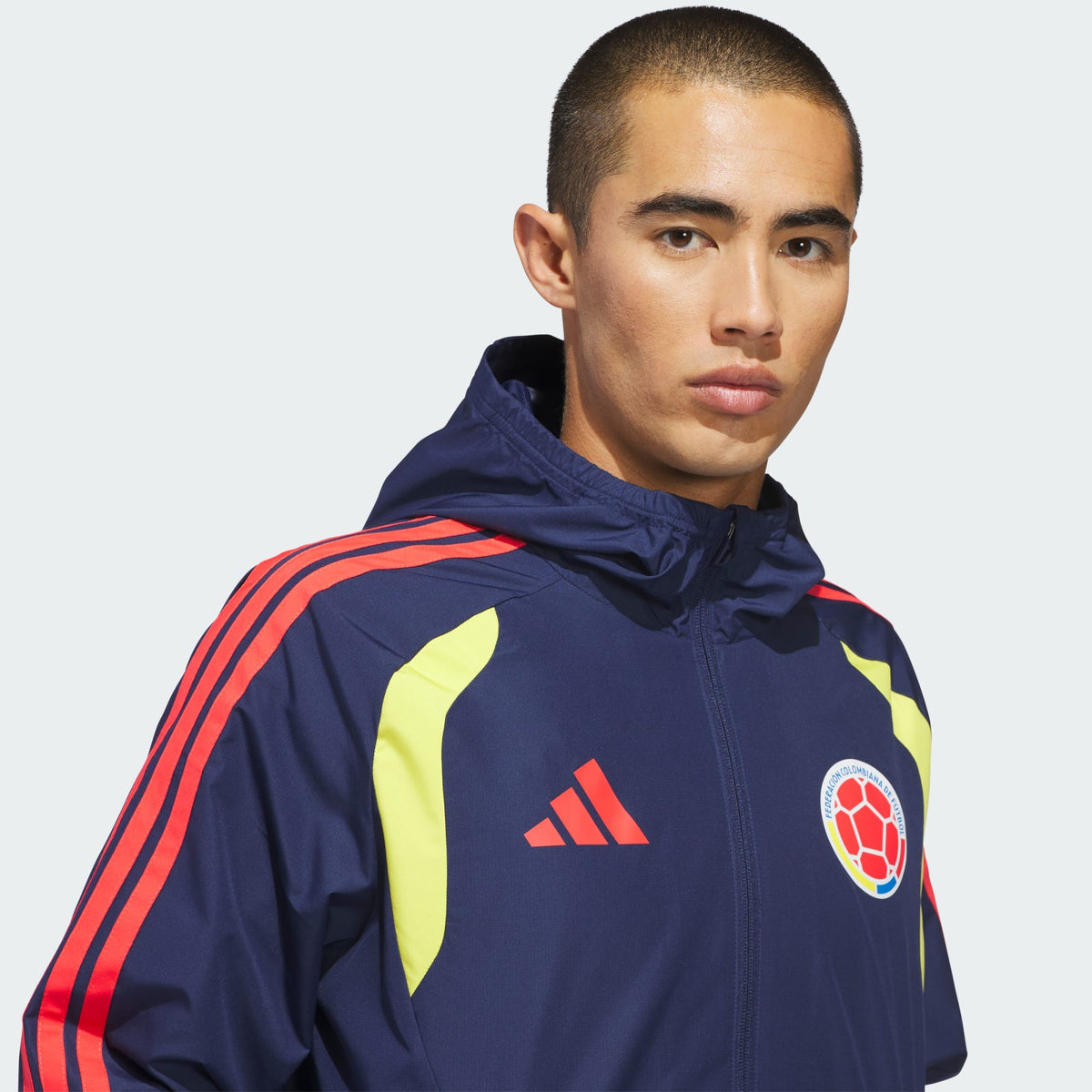 ADIDAS 2026 Colombia Men Tiro All Weather Jacket - JZ6218 product image 4, provided for visual reference and product detail