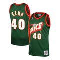 Seattle Supersonics Shawn Kemp Green 1995-96 Hardwood Classics Swingman Jersey product image 1, provided for visual