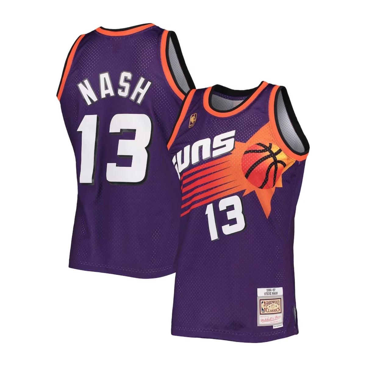 Phoenix Suns Steve Nash Purple 1996-97 Hardwood Classics Swingman Jersey product image 1, provided for visual reference and
