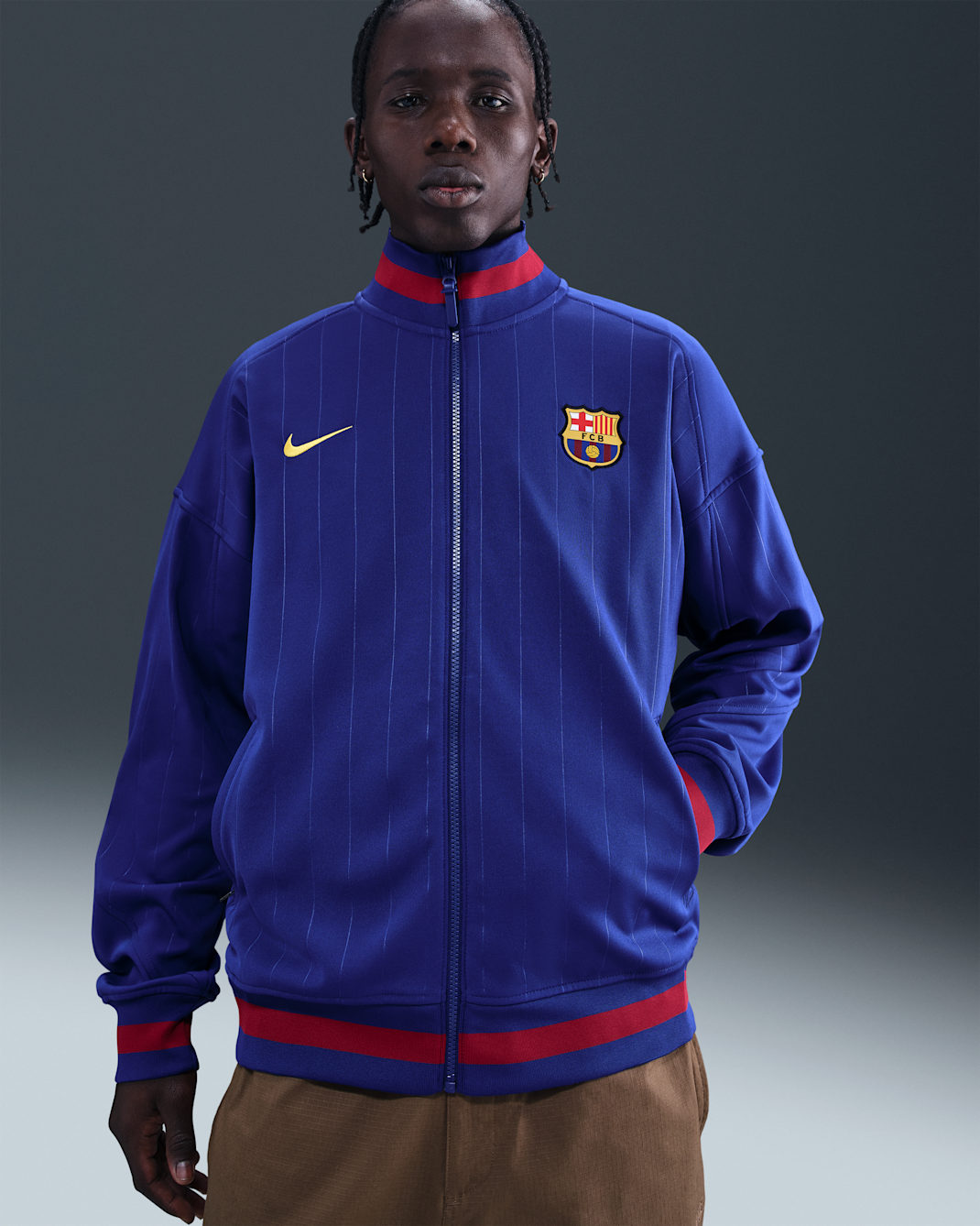 NIKE FC Barcelona Academy Pro Home Anthem Jacket - HJ6374 455 product image 1, provided for visual reference and product