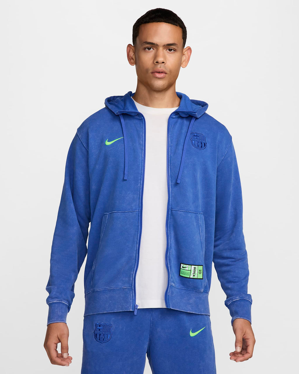 NIKE FC Barcelona Third Men Soccer FZ Hoodie - FQ2999 405 product image 1, provided for visual reference and product detail
