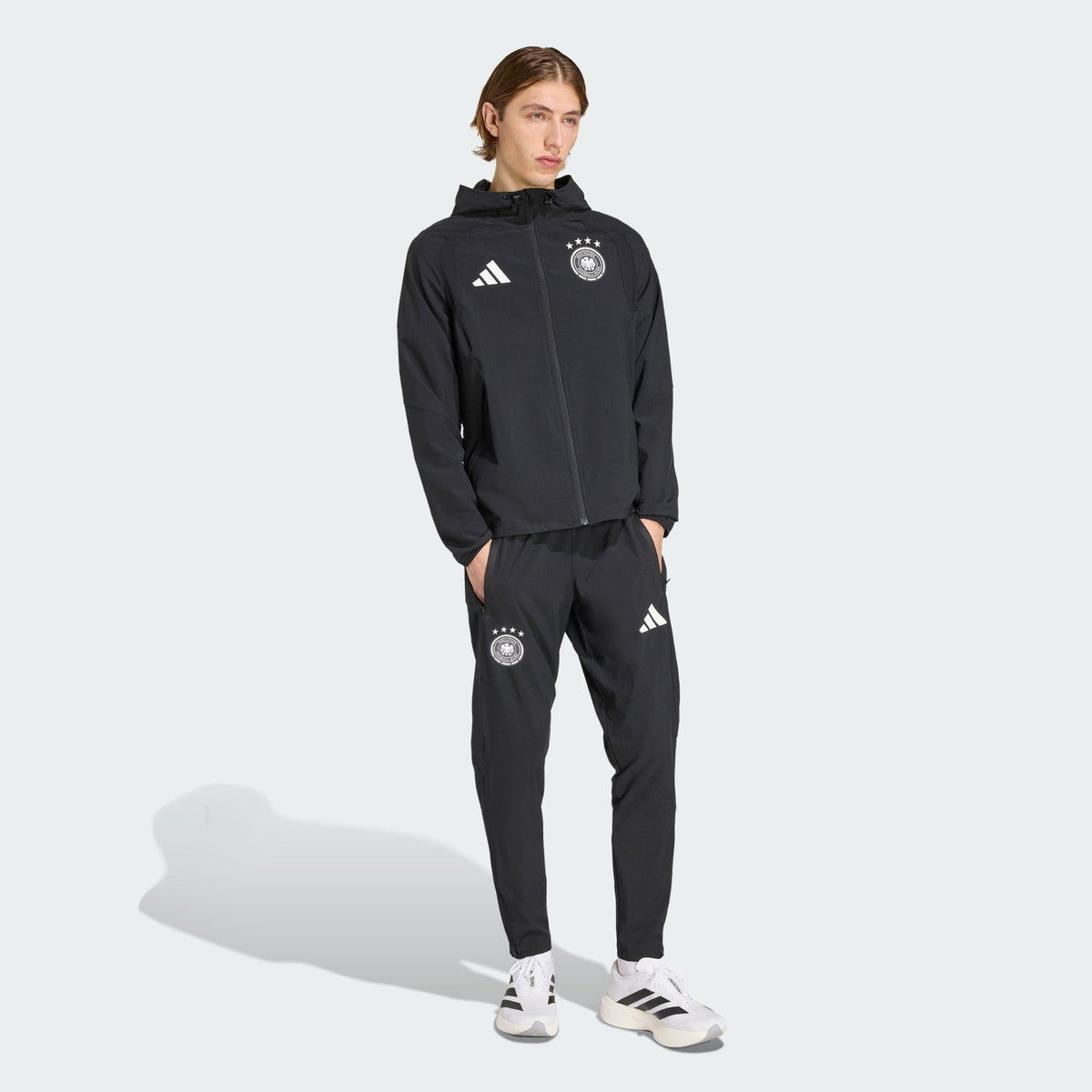 ADIDAS 2026 Germany Men Tiro Travel FZ Windbreaker - JZ9326 product image 4, provided for visual reference and product