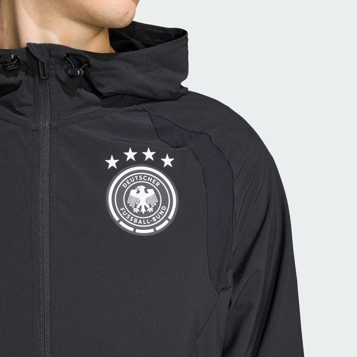 ADIDAS 2026 Germany Men Tiro Travel FZ Windbreaker - JZ9326 product image 5, provided for visual reference and product