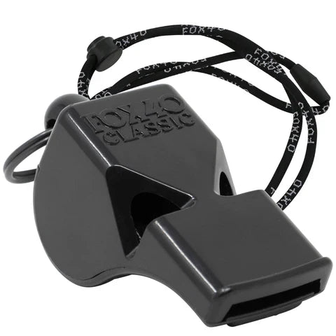 FOX 40 Classic W/Lanyard Black 9901-0008 product image 1, provided for visual reference and product detail review