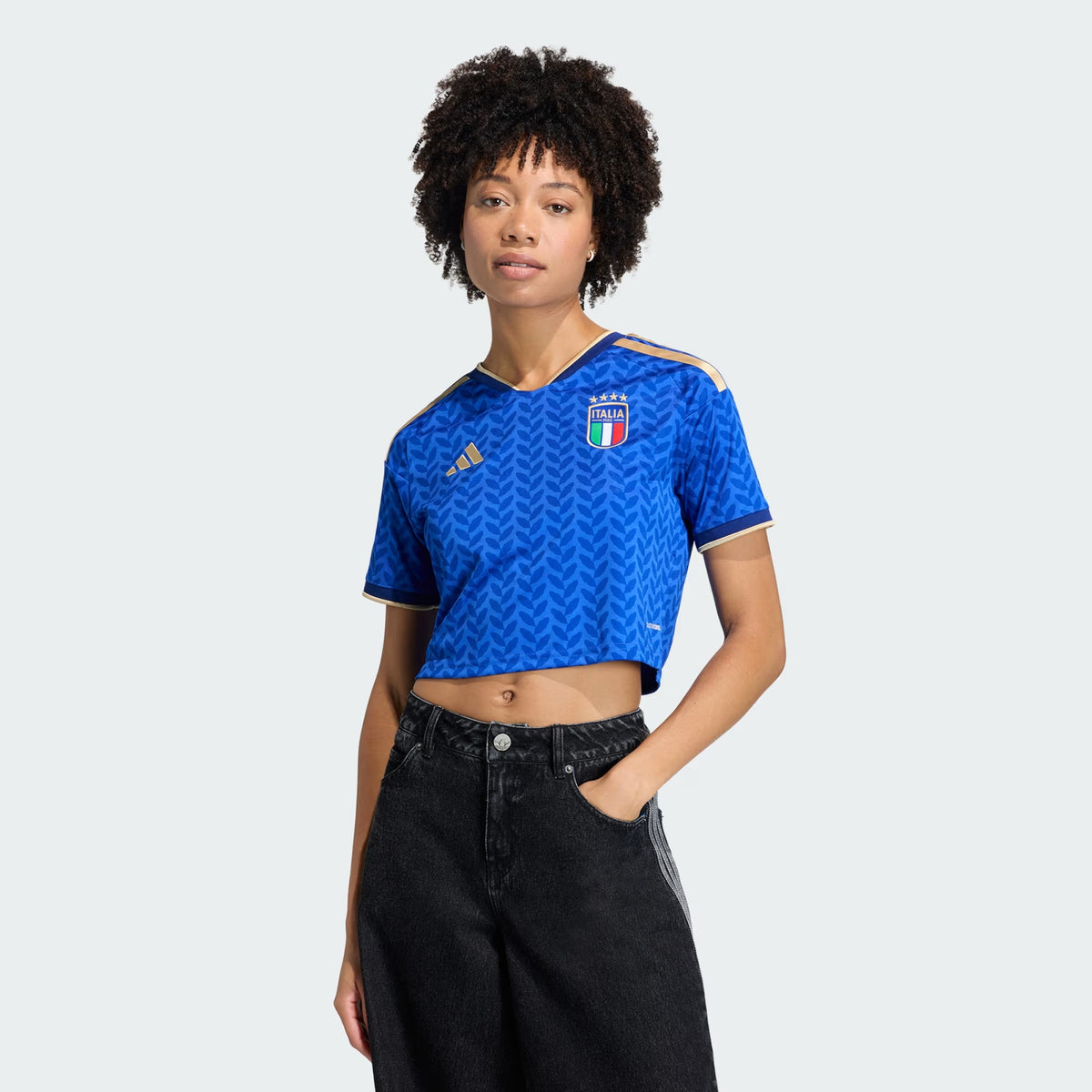 Adidas Italy Women Home Cropped Jersey 26/27 - KE8081 product image 3, provided for visual reference and product detail