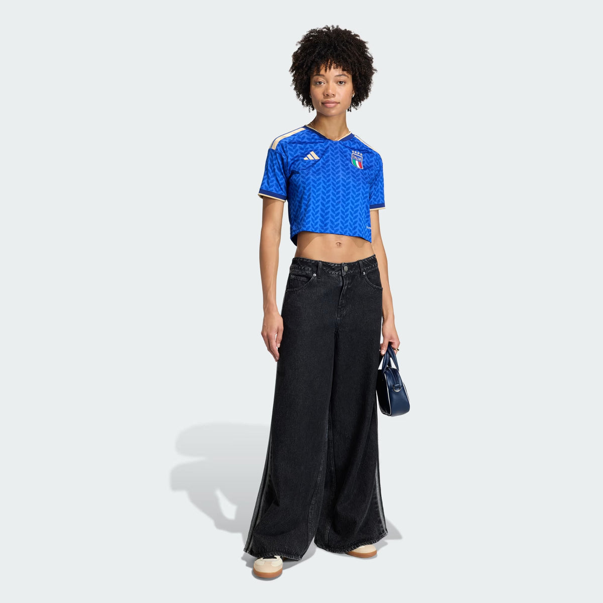 Adidas Italy Women Home Cropped Jersey 26/27 - KE8081 product image 5, provided for visual reference and product detail