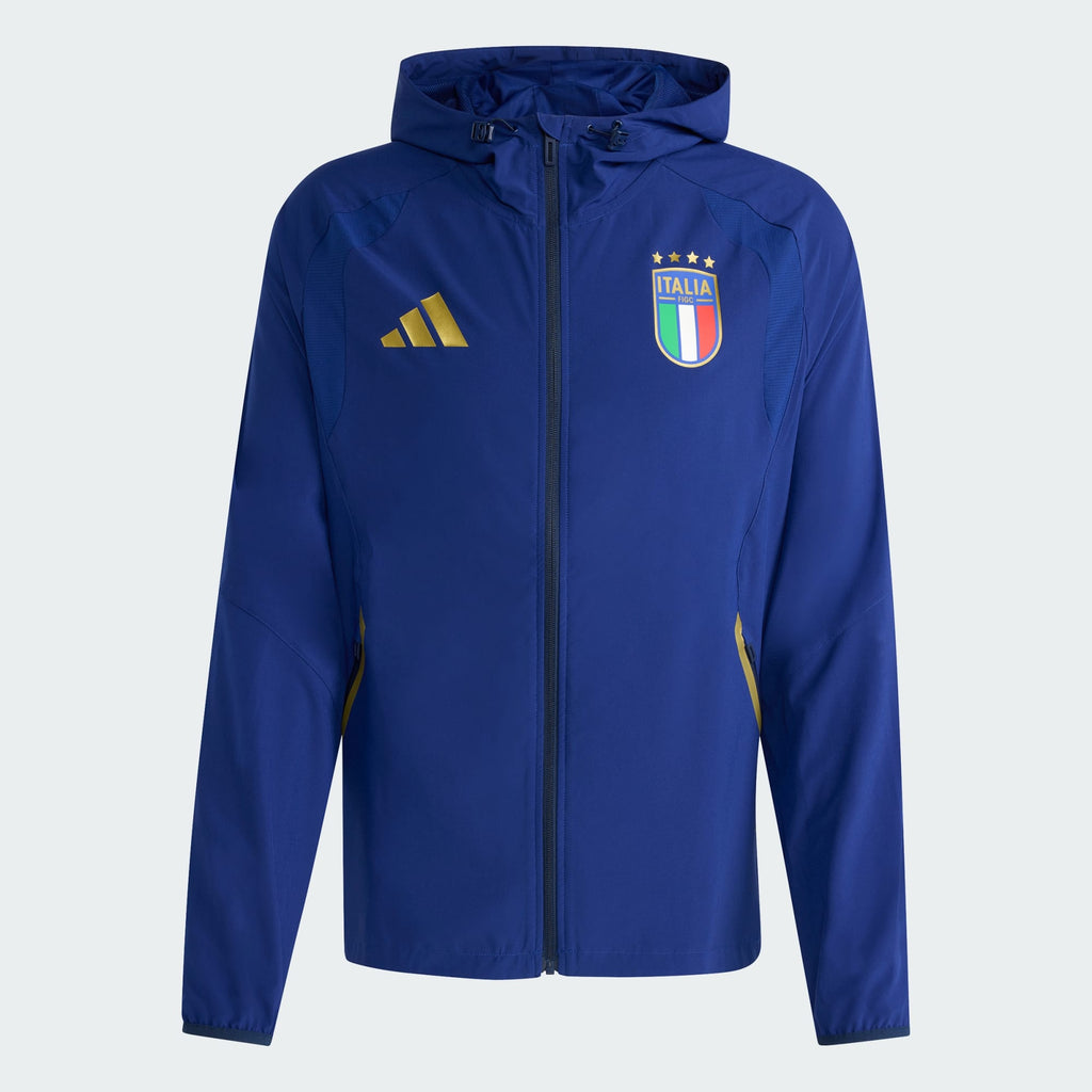 ADIDAS 2026 Italy Men Tiro Travel FZ Windbreaker - JY7052 product image 1, provided for visual reference and product detail