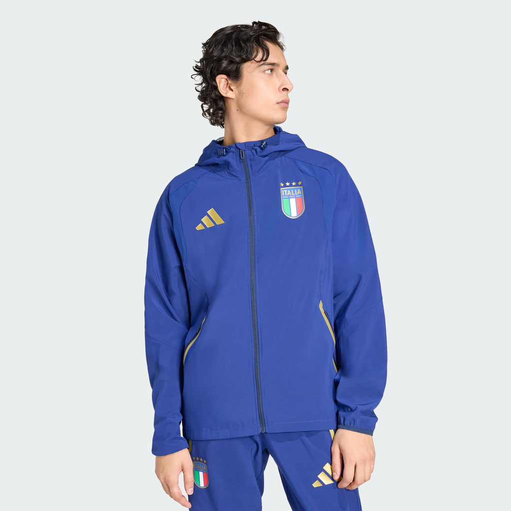 ADIDAS 2026 Italy Men Tiro Travel FZ Windbreaker - JY7052 product image 2, provided for visual reference and product detail