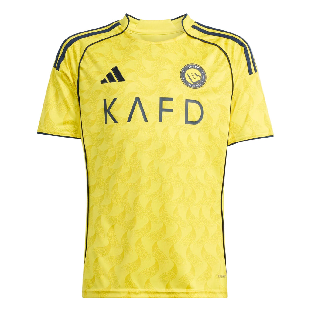 ADIDAS Al Nassr FC Youth Home "CR7" Jersey 25/26 - JN7981 product image 1, provided for visual reference and product detail