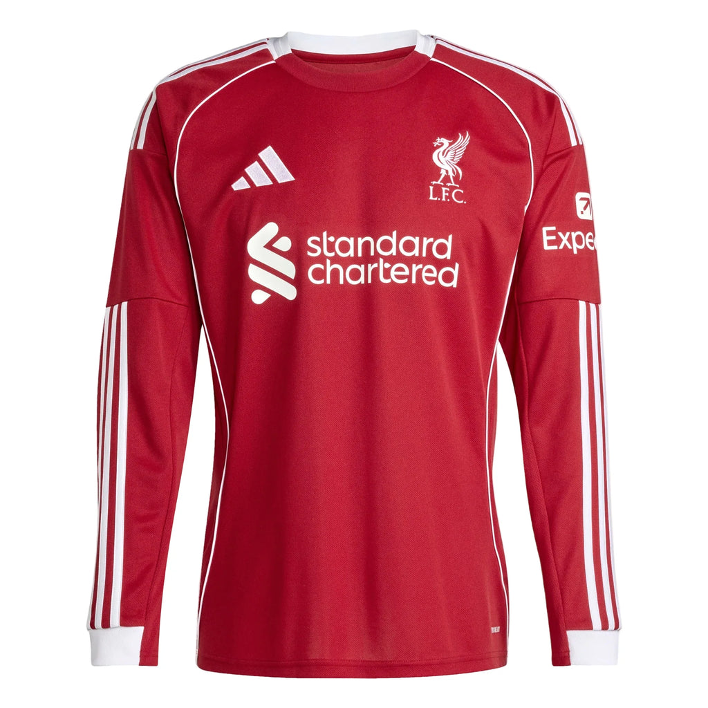 ADIDAS Liverpool Men’s Home LS Jersey 25/26 - JV6456 product image 1, provided for visual reference and product detail review