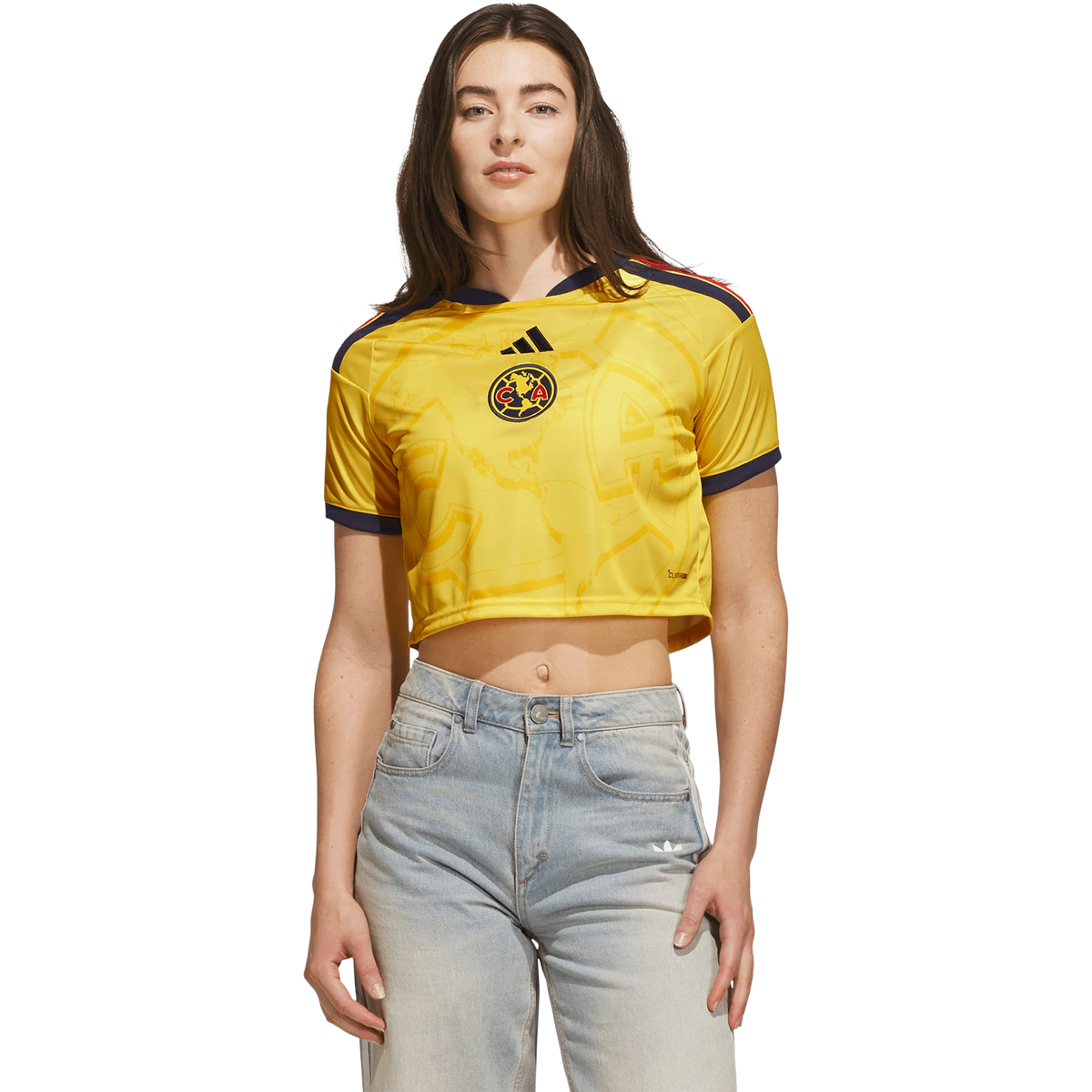 Adidas Women Club America 26/27 Home Cropped JSY KY8122 product image 2, provided for visual reference and product detail