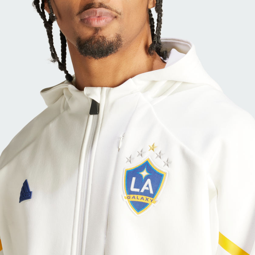 ADIDAS LA Galaxy Anthem Jacket product image 4, provided for visual reference and product detail review