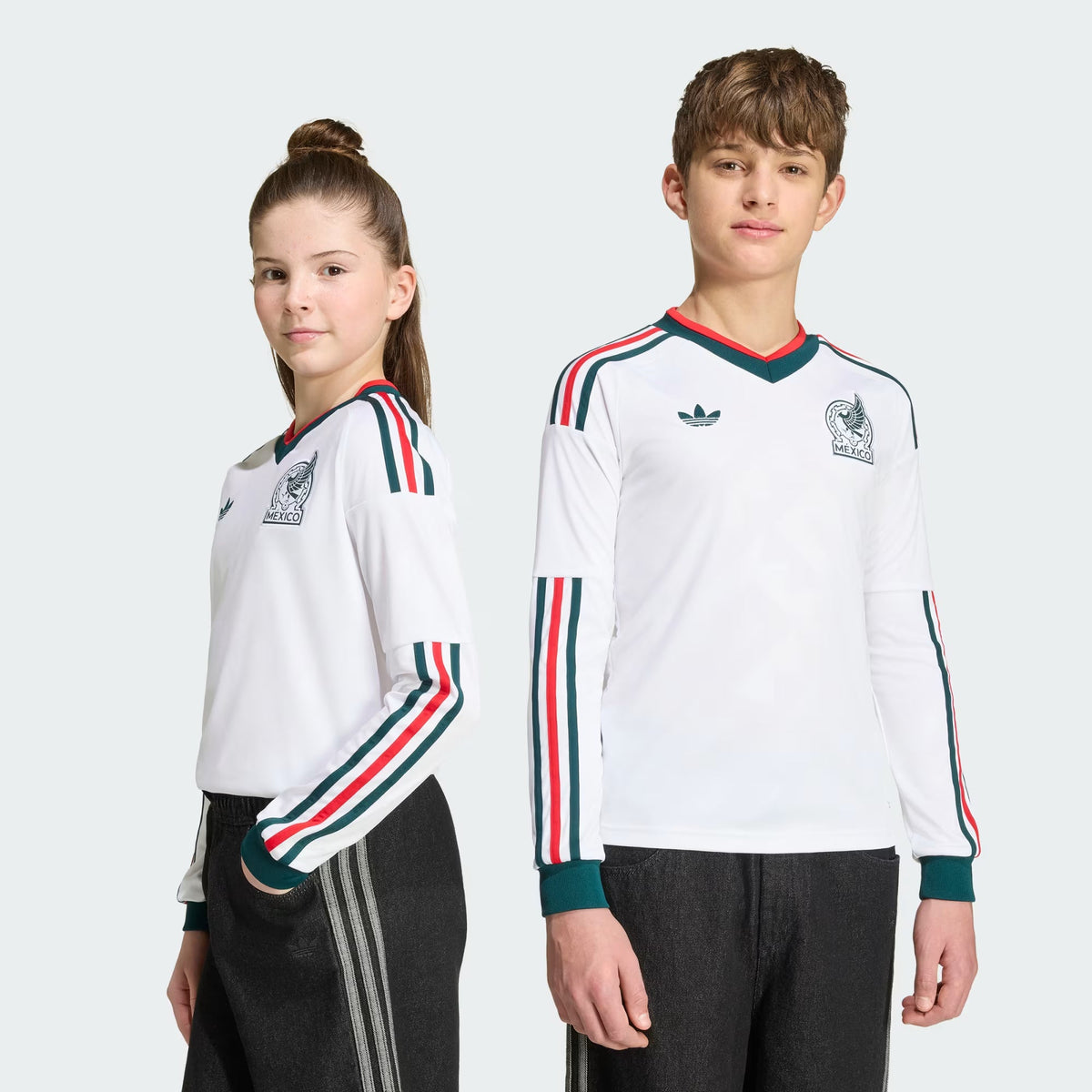 Adidas 26/27 Mexico Away Youth L/S JSY JZ2820 product image 3, provided for visual reference and product detail review