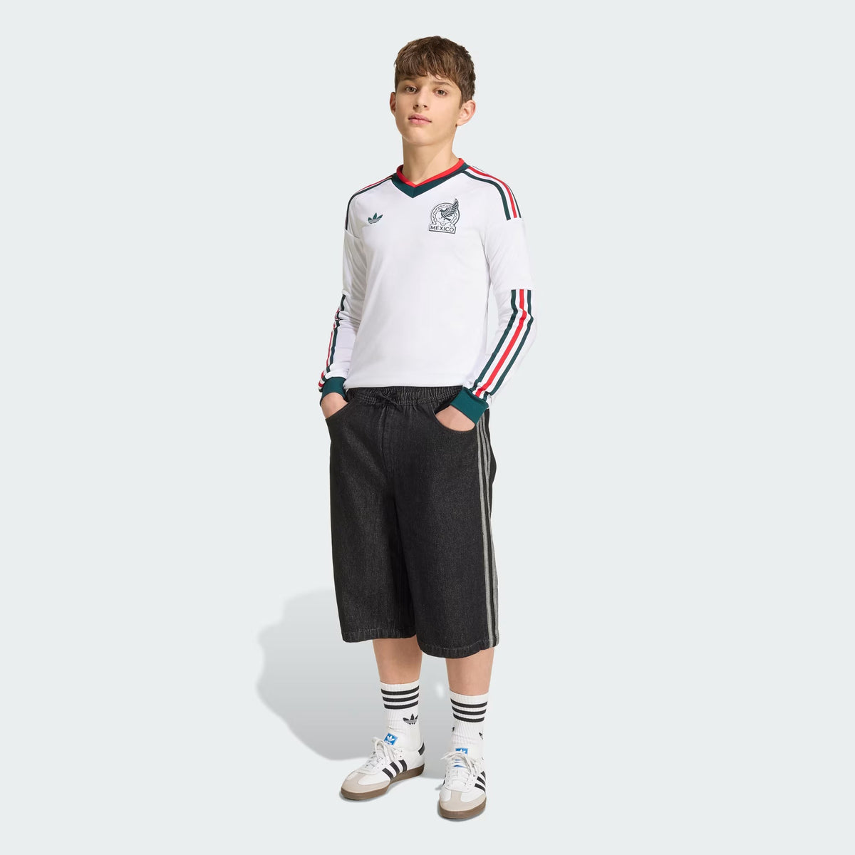 Adidas 26/27 Mexico Away Youth L/S JSY JZ2820 product image 7, provided for visual reference and product detail review