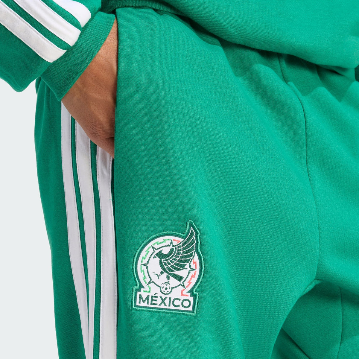 ADIDAS 26 Mexico Men DNA Fleece Pants - JZ6469 product image 5, provided for visual reference and product detail review