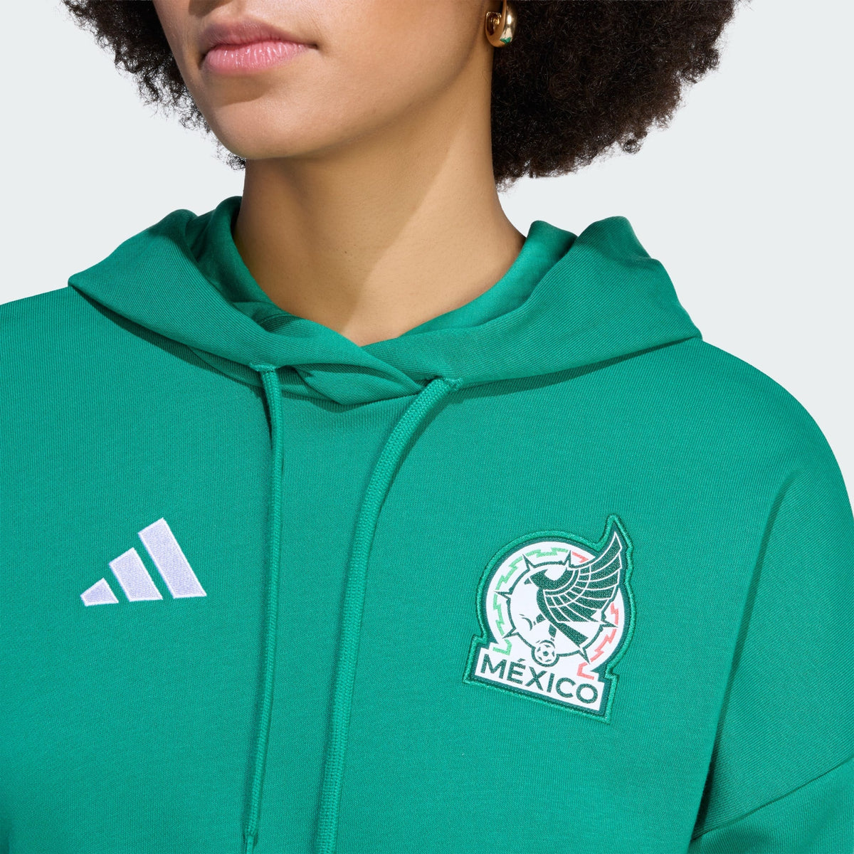 ADIDAS 2026 Mexico Women DNA Hoodie - JZ9145 product image 3, provided for visual reference and product detail review