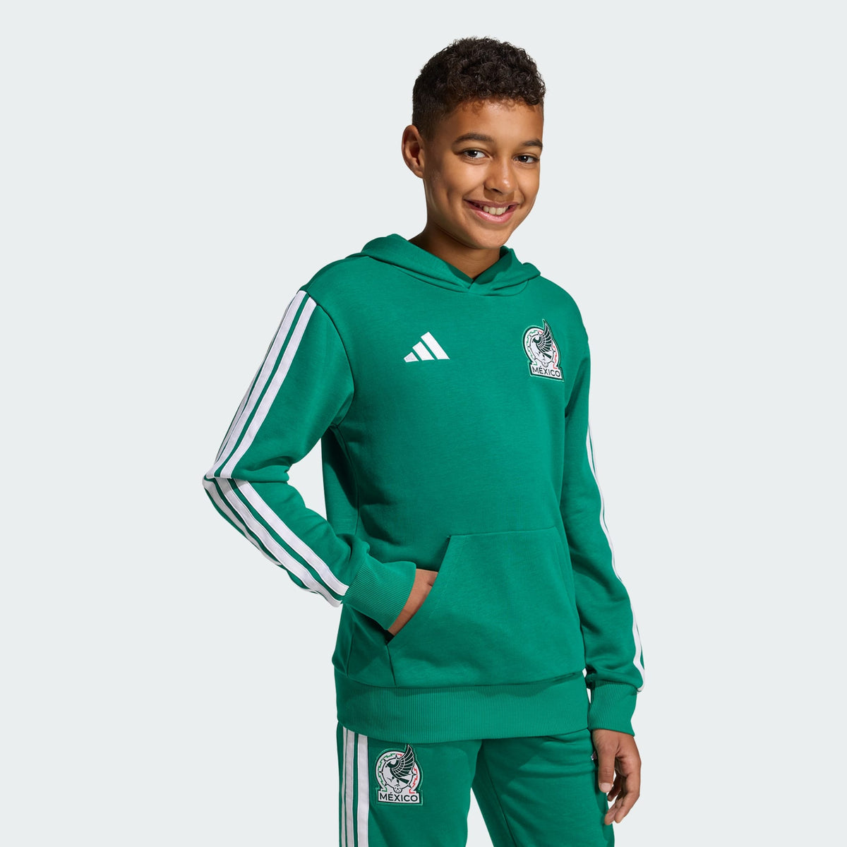 ADIDAS 2026 Mexico Youth DNA Hoodie - JZ6480 product image 7, provided for visual reference and product detail review