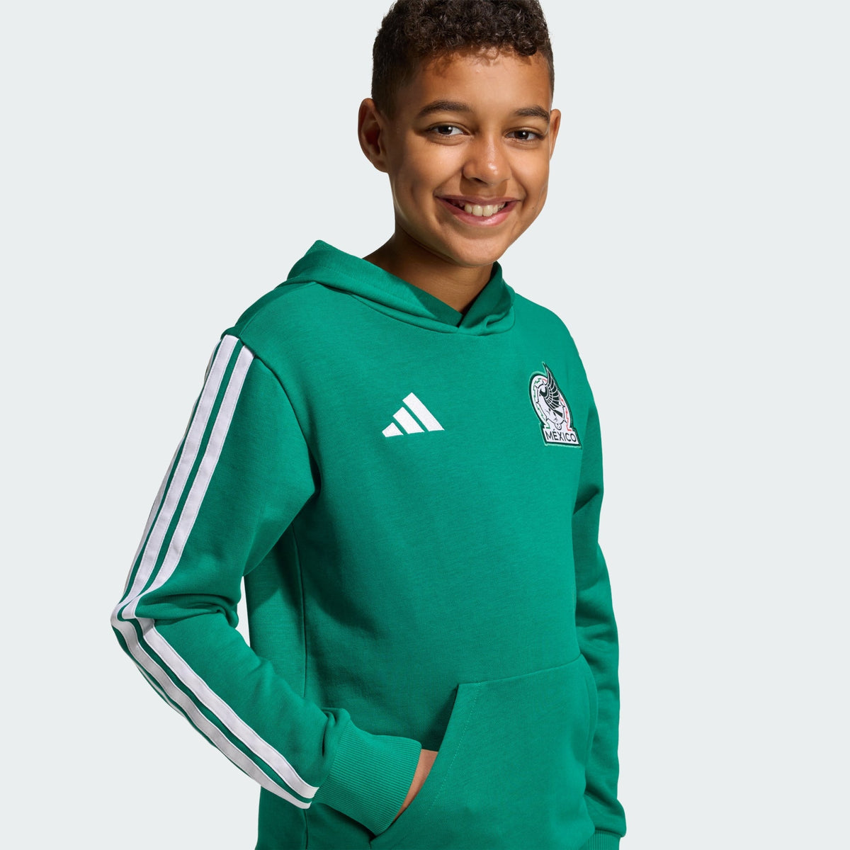 ADIDAS 2026 Mexico Youth DNA Hoodie - JZ6480 product image 3, provided for visual reference and product detail review
