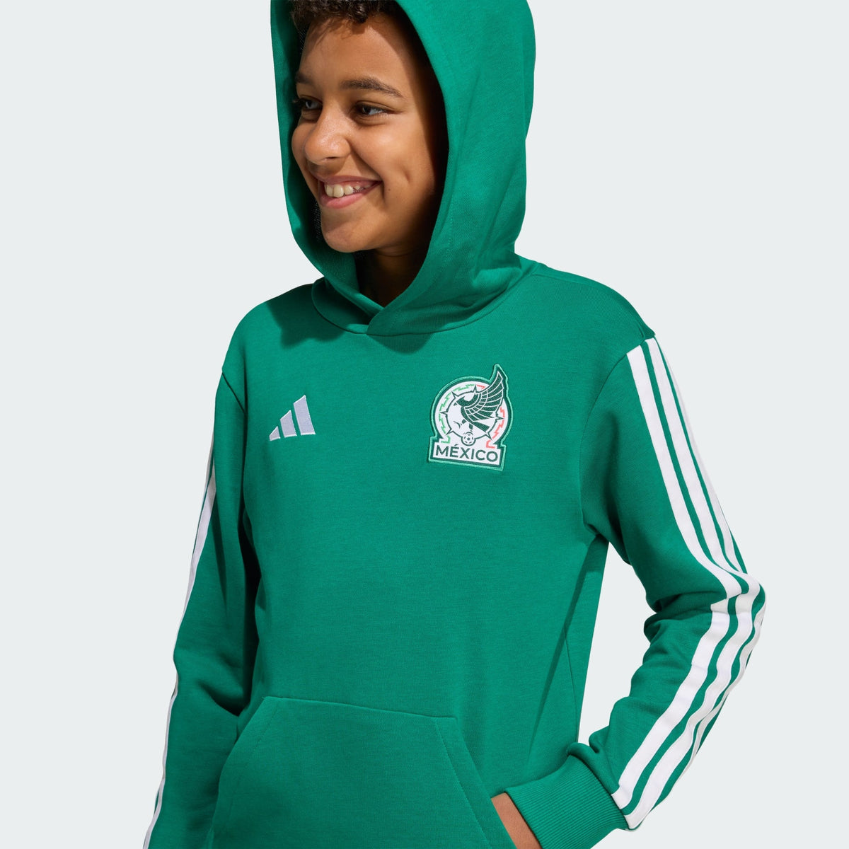 ADIDAS 2026 Mexico Youth DNA Hoodie - JZ6480 product image 4, provided for visual reference and product detail review