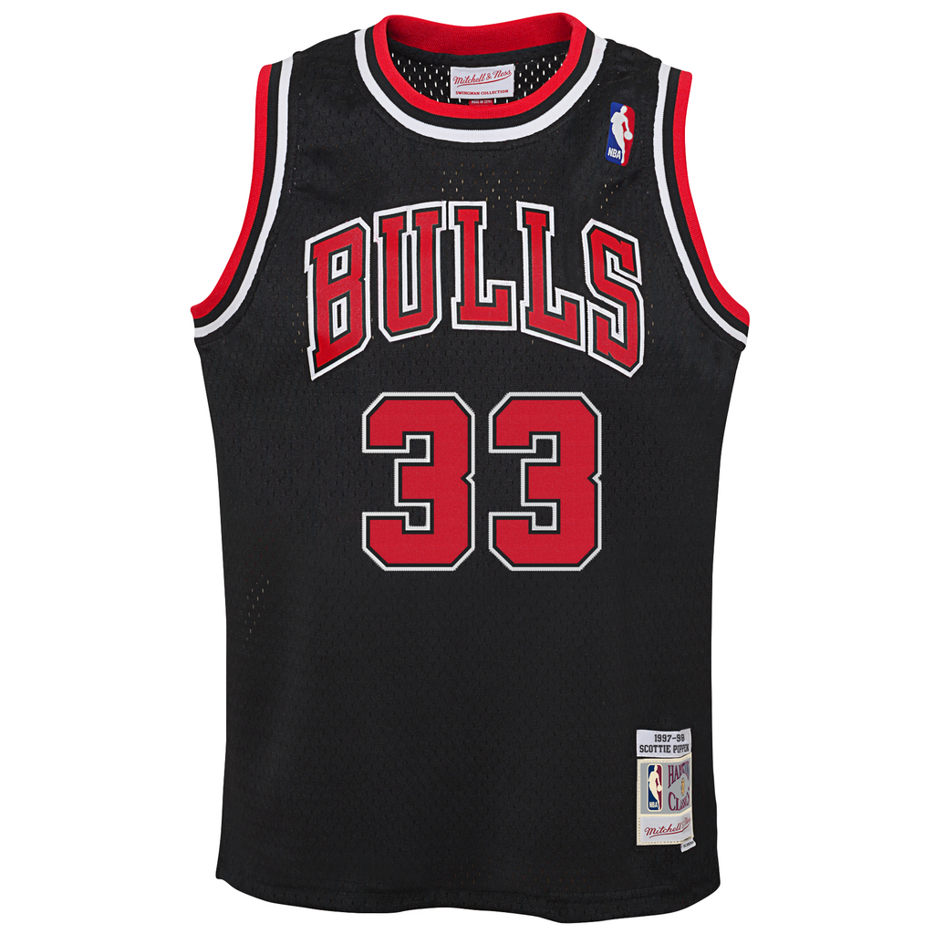 Chicago Bulls Scottie Pippen Mitchell & Ness Black Alternate Swingman Jersey product image 2, provided for visual reference