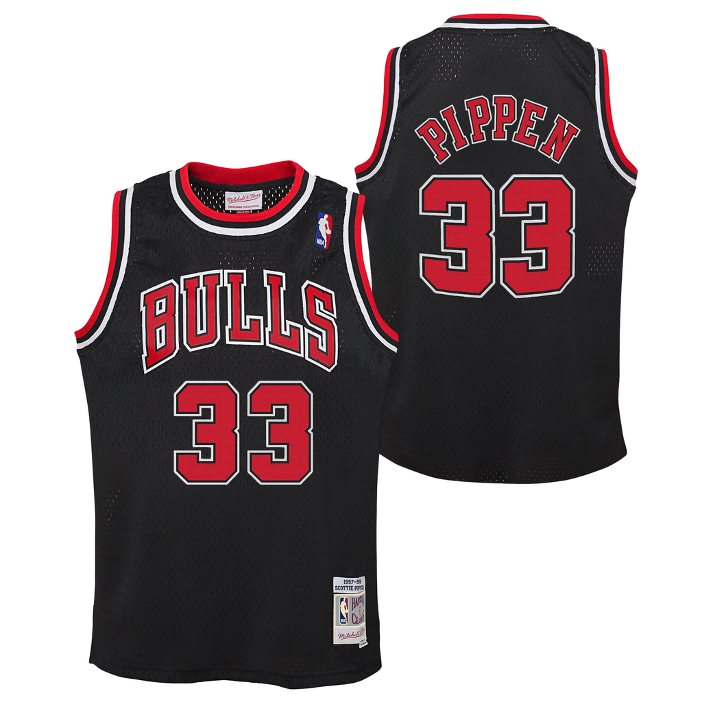 Chicago Bulls Scottie Pippen Mitchell & Ness Black Alternate Swingman Jersey product image 1, provided for visual reference