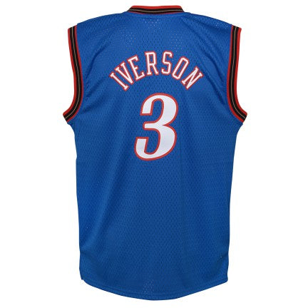 Philadelphia 76ers Allen Iverson Mitchell & Ness Blue 1999-2000 Hardwood Classics Swingman Jersey product image 3, provided