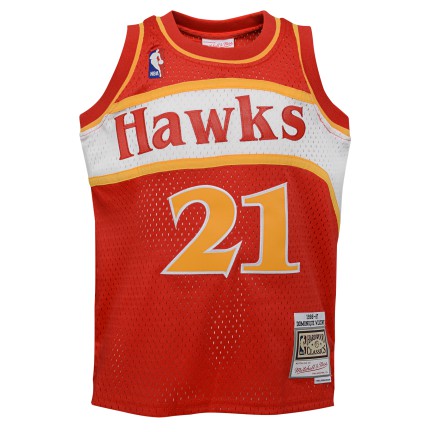 Dominique Wilkins Atlanta Hawks Mitchell & Ness Red 1986-87 Hardwood Classics Swingman Jersey product image 2, provided for