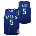Jason Kidd Dallas Mavericks Mitchell & Ness Blue 1994-95 Hardwood Classics Swingman Jersey product image 1, provided for