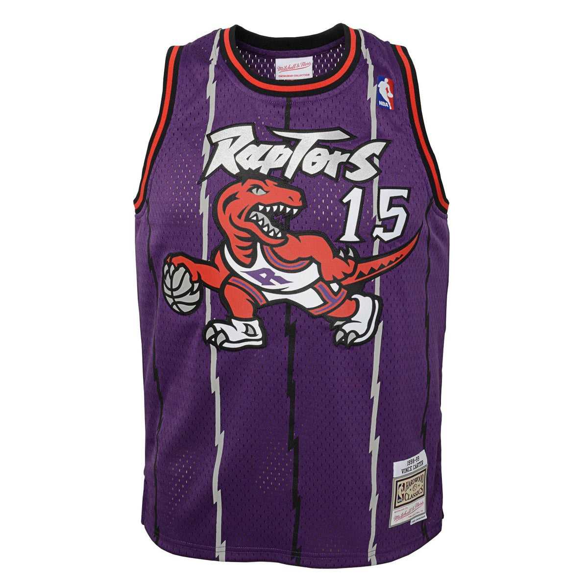 Toronto Raptors Vince Carter Mitchell & Ness Purple Hardwood Classics Jersey product image 2, provided for visual reference