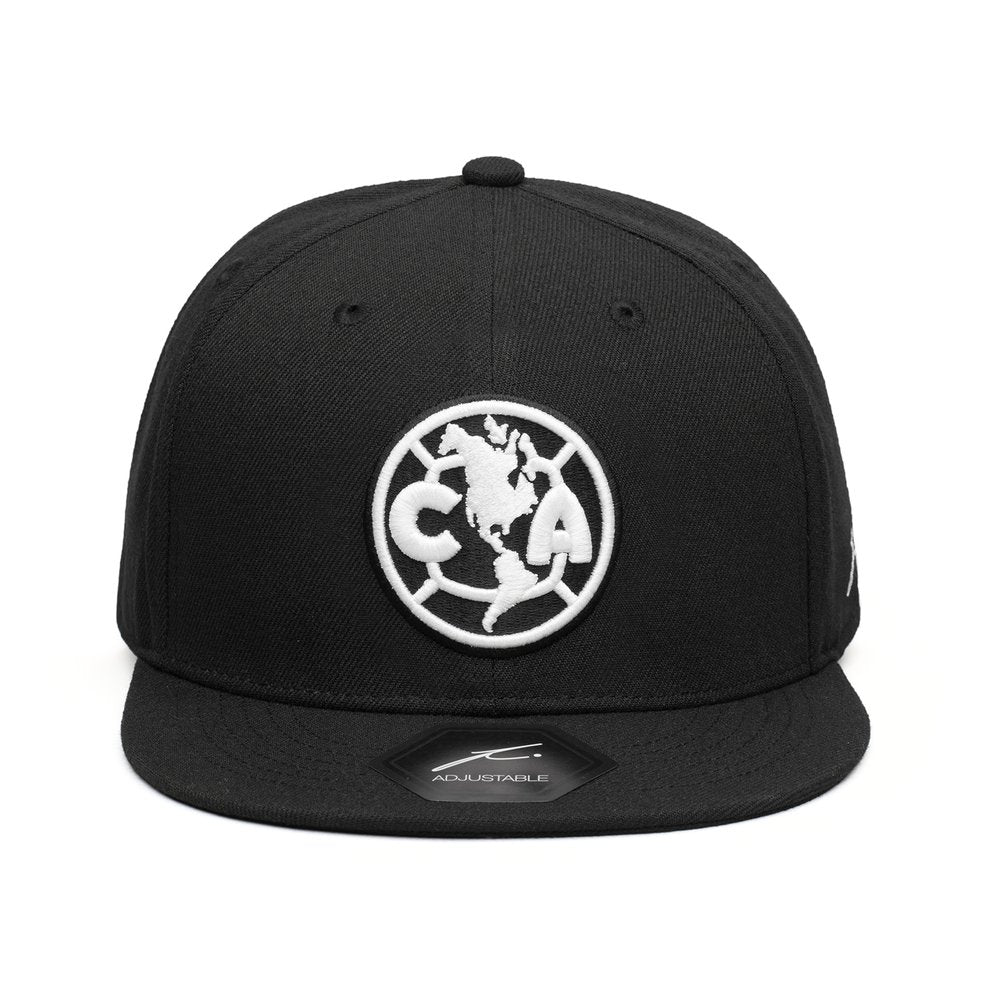 Fan Ink Club America Hit Snapback Hat W24033-BKW product image 1, provided for visual reference and product detail review