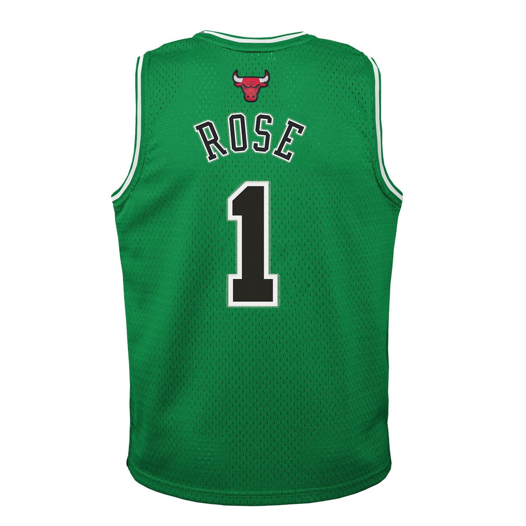 Chicago Bulls Derrick Rose Mitchell & Ness Kelly Green St. Patricks Day Hardwood Classics Swingman Jersey product image 3,
