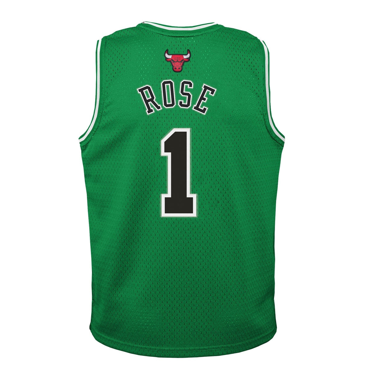 Chicago Bulls Derrick Rose Mitchell & Ness Kelly Green St. Patricks Day Hardwood Classics Swingman Jersey product image 3,