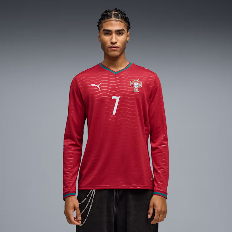 PUMA Portugal Men CR7 Home LS Jersey 2026 - 788142 77 product image 4, provided for visual reference and product detail