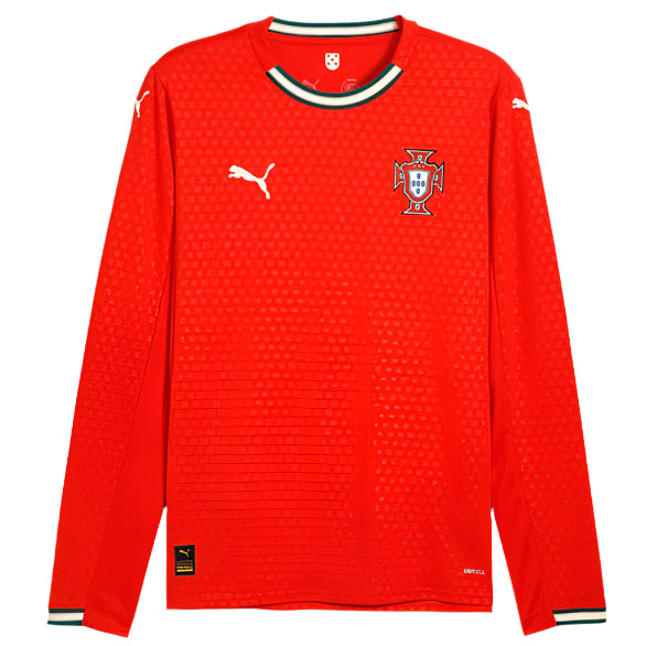 2025/26 PUMA Portugal Men’s Replica Long Sleeve Home Jersey - 779191 01 product image 1, provided for visual reference and