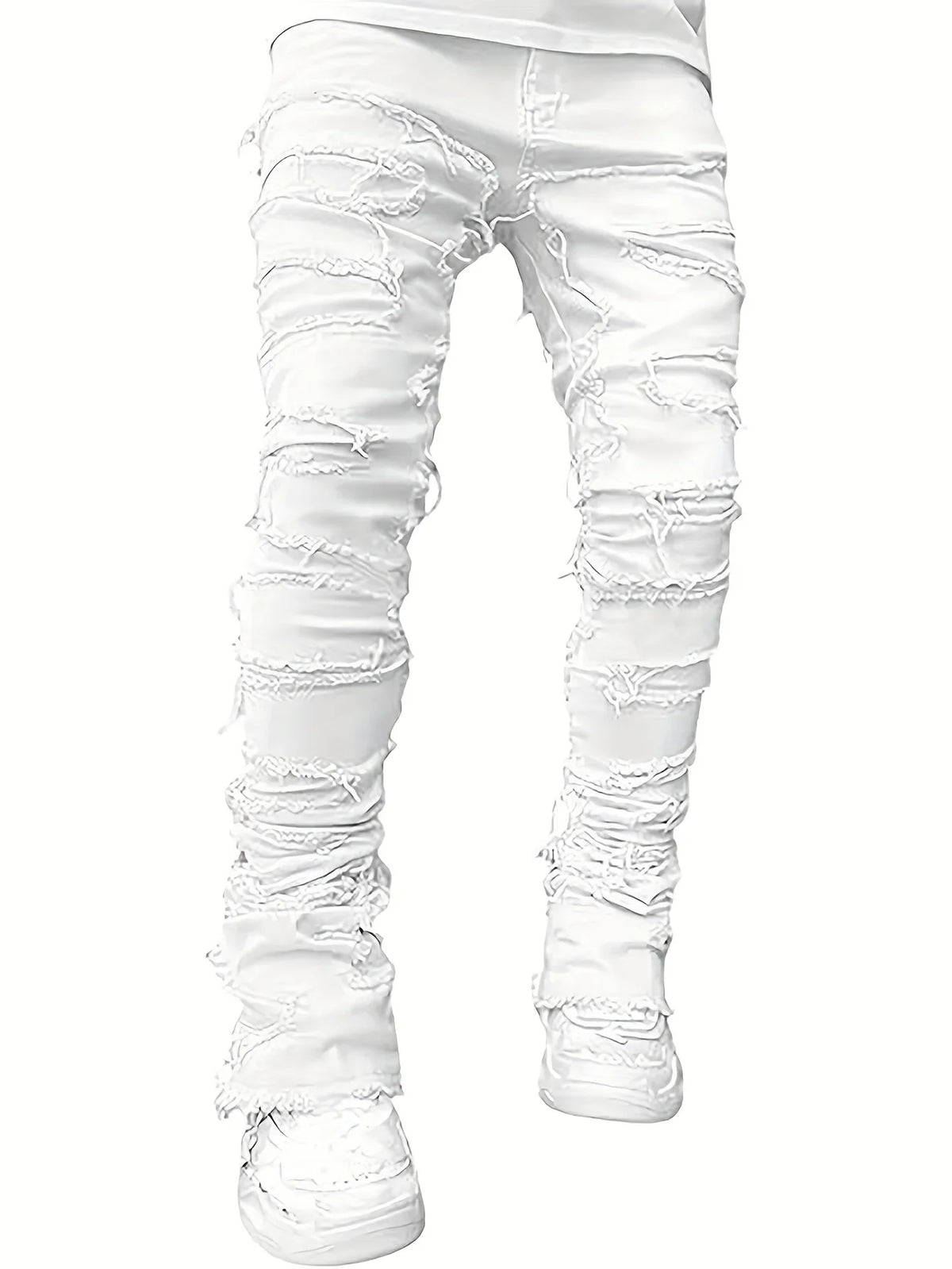 Y2K hip-hop style jeans, Men casual street-style stretch jeans, fashionable versatile stretch denim pants product image 4,