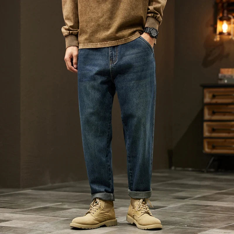 95% Cotton Jeans High Quality Loose Harem Pants Fashion Baggy Casual Outdoor Work Denim Pants Brand Men Clothing for Men