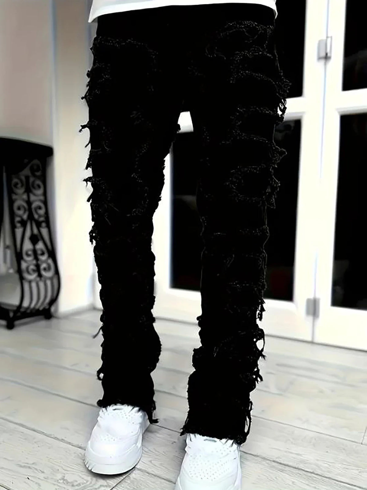 Y2K hip-hop style jeans, Men casual street-style stretch jeans, fashionable versatile stretch denim pants product image 5,