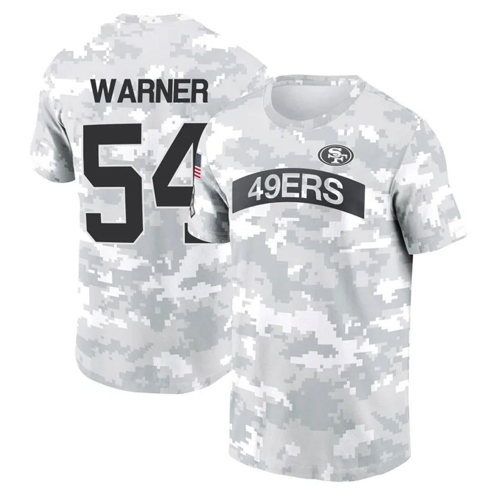 SF.49ers #54 Fred Warner Player Salute to Service Hoodies & product image 1