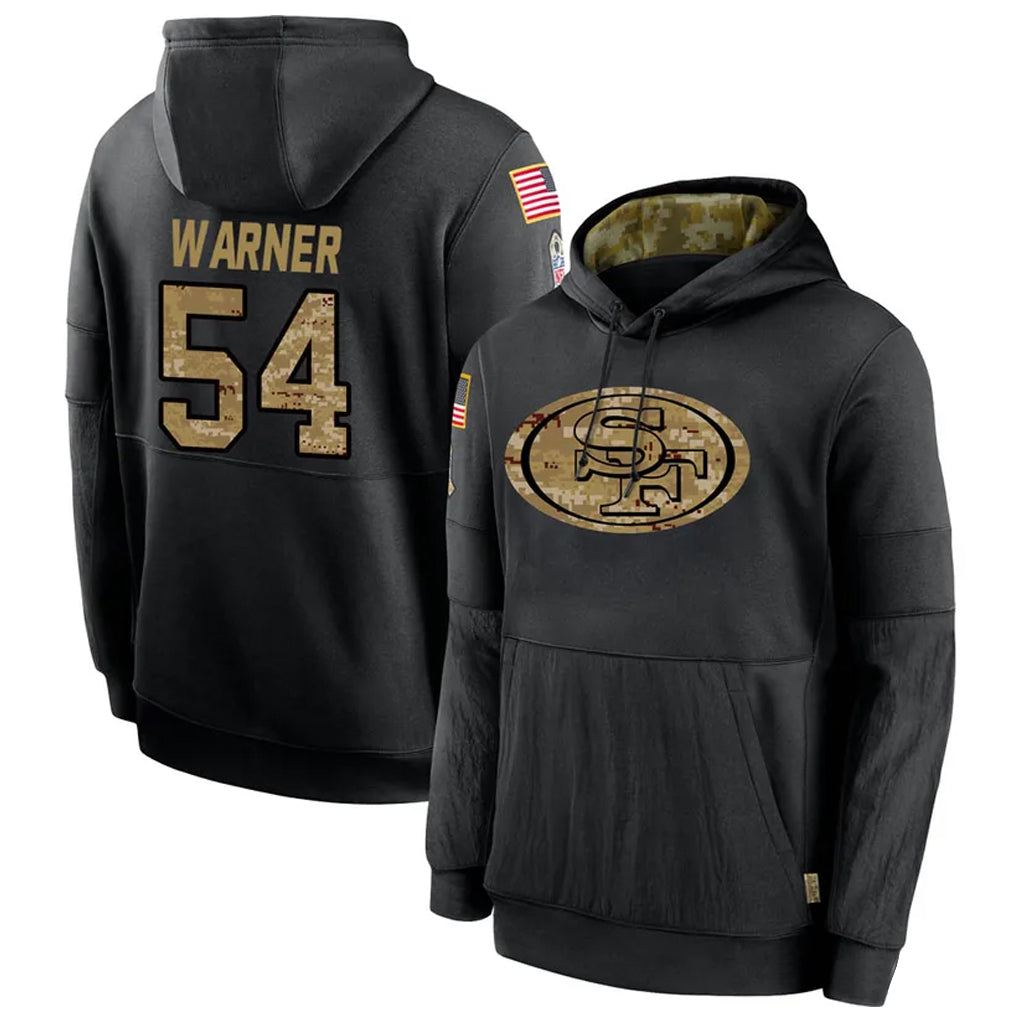 SF.49ers #54 Fred Warner Player Black Salute to Service product image 1