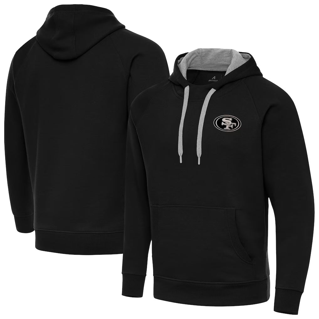 SF.49ers Black Brushed Carbon Victory Pullover Hoodie product image 1