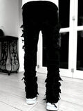 Y2K hip-hop style jeans, Men casual street-style stretch jeans, fashionable versatile stretch denim pants product image 1,