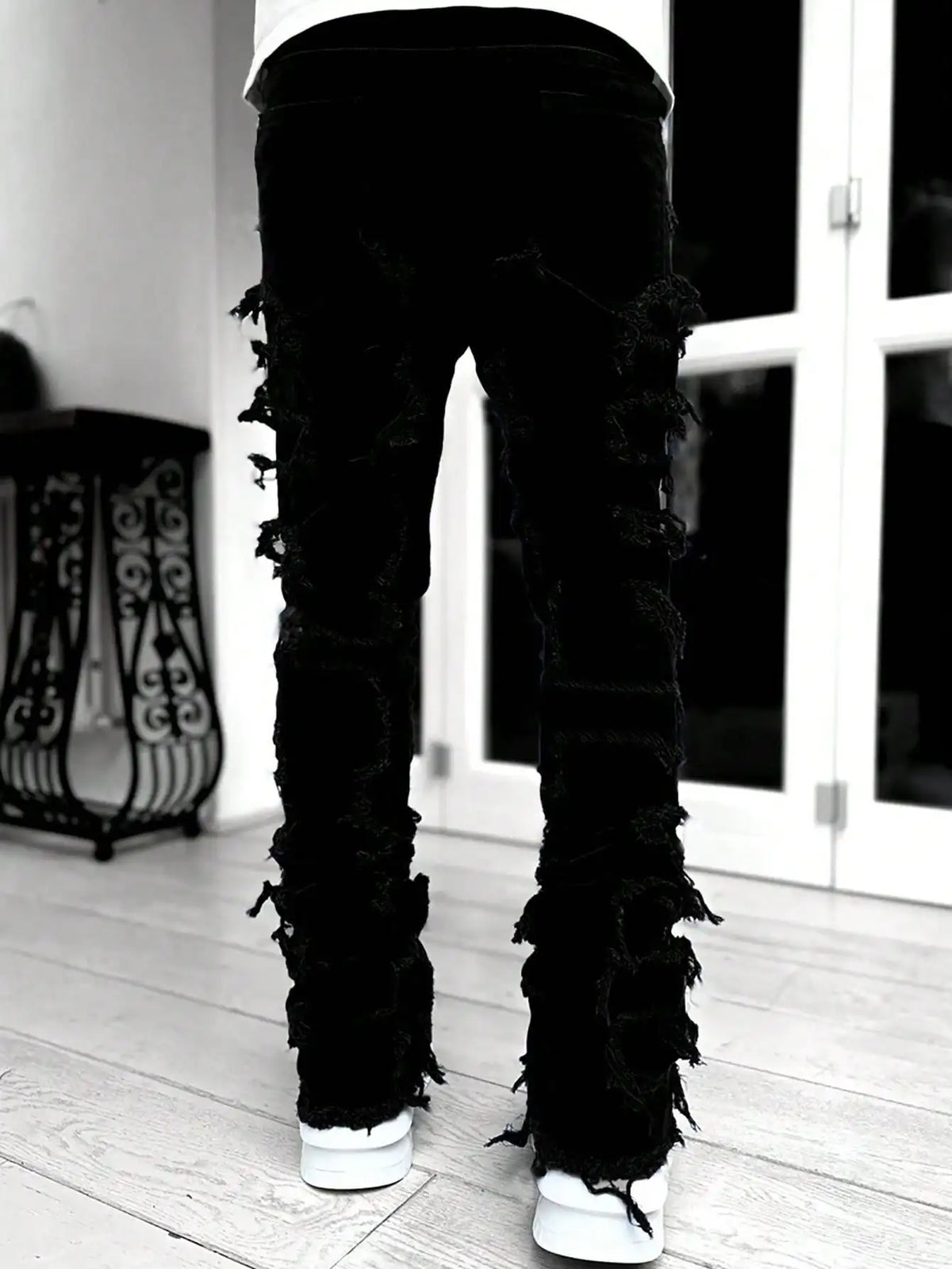 Y2K hip-hop style jeans, Men casual street-style stretch jeans, fashionable versatile stretch denim pants product image 1,