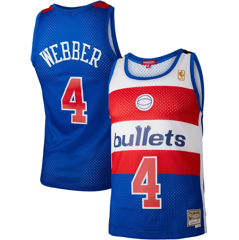 Washington Bullets Chris Webber Mitchell & Ness 1996-97 Hardwood Classics Swingman Replica Jersey for Men product image 1,