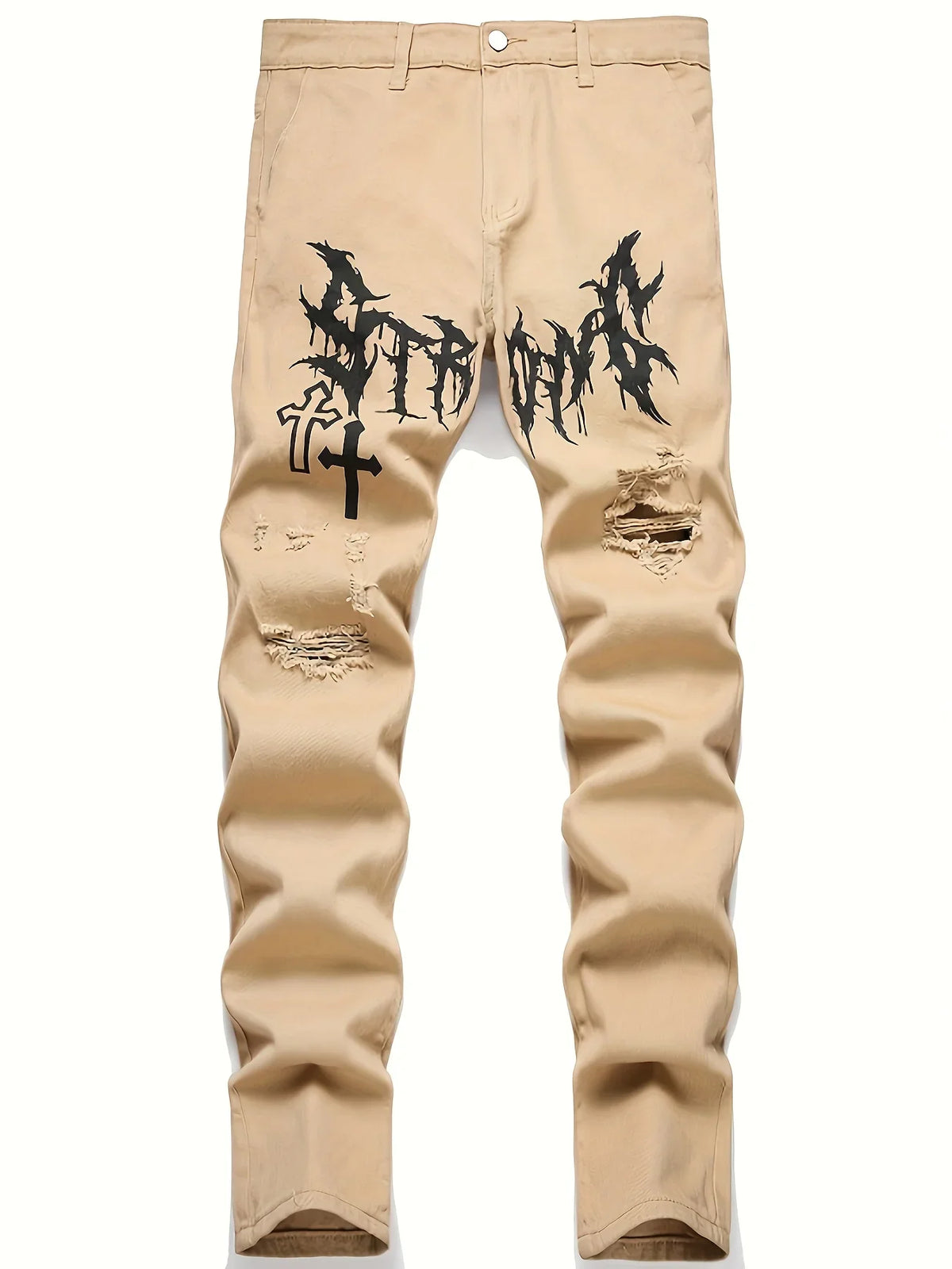 street paint printed jeans and jeans for Men product image 2, provided for visual reference and product detail review